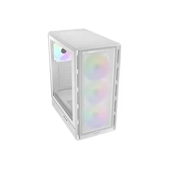 PC skříň COUGAR PC skříň AIRFACE PURE RGB White Mid Tower Mesh Front Panel 3 x 120mm ARGB Fan, Rear Panel 1x 120mm ARGB Fan