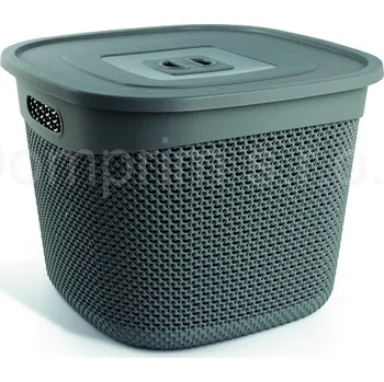 Odpadkový koš Koš s víkem UCSAN KAPKY čtverec, 36 ltr