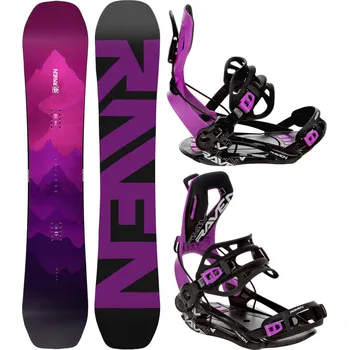 Snowboard RAVEN Snowboard set Raven Destiny + vázání Raven FT360 148cm FIALOVÁ|RŮŽOVÁ 2023
