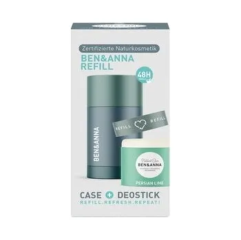 Ben & Anna Tuhý deodorant se znovupoužitelným aplikátorem (40 g) - Perská limeta - minimalizuje plastový odpad