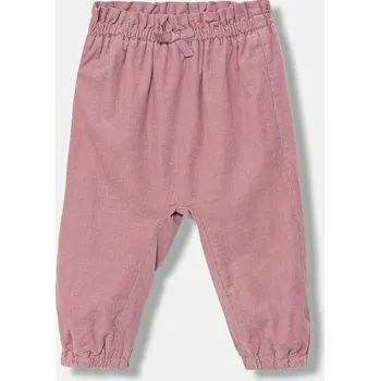 Kojenecké manšestrové kalhoty United Colors of Benetton 4O5GAF01Q.W.Seasonal růžová 34X, vel. 62