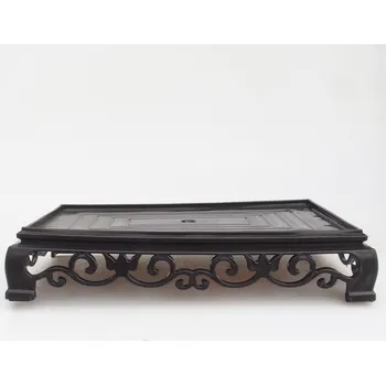 Podmiska Bonsai stolek plastový obdélník 18 x 12 x 3,5 cm černá