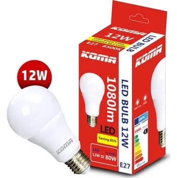 Žárovka KOMA LED žárovka KOMA E27 12W, 230V, 1080lm, 20000h, 6500K studená bílá