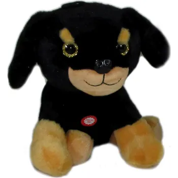 plyšák Vizopol Pejsek se zvukem černý