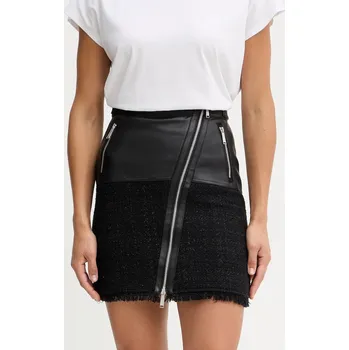 Dámská sukně Sukně s příměsí vlny Karl Lagerfeld černá barva, mini, B1W12001 99X, vel. 36