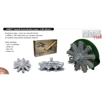 Plastikový model Eduard 1/48 Sopwith Camel Bentley engine (EDUARD)