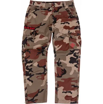 Pánské kalhoty Pánské Kalhoty BLACK HEART REGENT CARGO CAMO Barva: zelený maskáč, Velikost: M