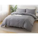 XPOSE® Francouzské bavlněné Renforcé povlečení EVITA - tmavě šedé 200x220 cm, 70x90 cm, Bavlna RENFORCÉ + Prodloužená možnost vrácení zboží do 50 dnů