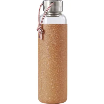 Láhev Láhev na vodu 600 ml, mandlová, sklo, Black+Blum