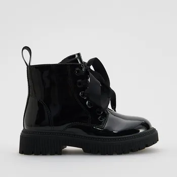 Reserved - Lakované kotníkové boty - černý - 284GE-99X - 284GE-99X-221