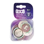 Lovi Silikonový dudlík dynamický Night&Day pro holčičku 18m+ 2 ks