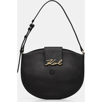 Kabelka Kožená kabelka Karl Lagerfeld K/SIGNATURE B1W30059 černá 99X, vel. ONE SIZE