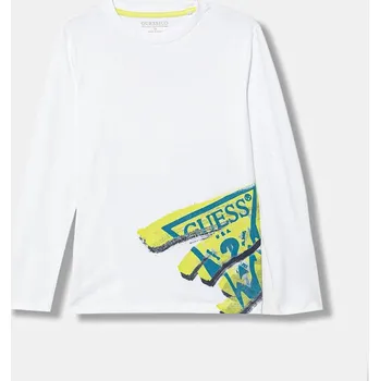 Oblečení a móda Dětské bavlněné tričko s dlouhým rukávem Guess L5BI28.I3Z14.9BYA bílá 00X, vel. 136-146
