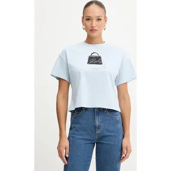 Pánské tričko Bavlněné tričko Karl Lagerfeld B1W17026 modrá 55X, vel. XS