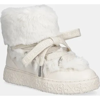 Dámská zimní obuv Sněhule Guess UNESSA FLFUEK.FUR10.IVORY bílá 00X, EUR 36