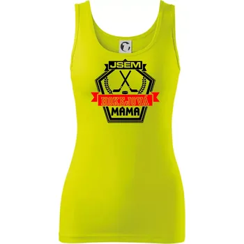 Jsem hokejová máma - hokejky - Dámské tílko - L ( Limetková )