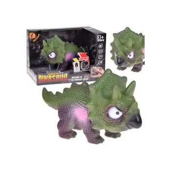 Figurka Interaktivní gumový dinosaurus triceratops figurka se zvukem ŘVE ZA5726 univerzální
