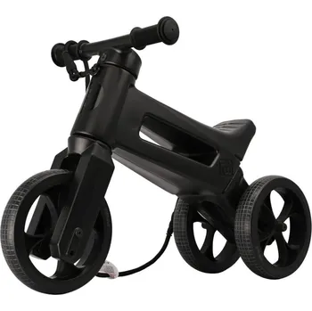 Odrážedlo Odrážedlo FUNNY WHEELS Rider SuperSport 2v1 černé All Black s popruhem a tichými koly