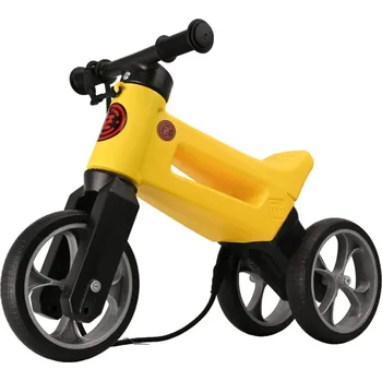 Odrážedlo Odrážedlo FUNNY WHEELS Rider SuperSport 2v1 ČZ Žluťák s popruhem a tichými koly