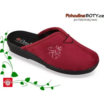 Dámské pantofle Dámské domácí nazouváky papuče Mjartan vínové 627-T70
