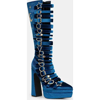 Dámské kozačky Kozačky Koi Footwear Cyberspace dámské, tmavomodrá barva, na podpatku, Cyberspace Celestial 59X, EUR 38