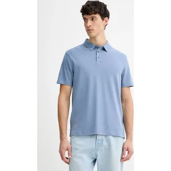 Pánské oblečení Bavlněné polo tričko Calvin Klein LV04LB276G fialová 54X, vel. M