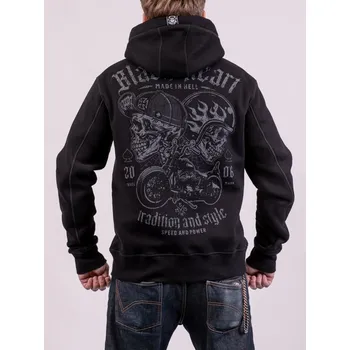 Pánská mikina A Pánská Mikina Zip BLACK HEART TRADITION AND STYLE Barva: Černá, Velikost: 3Xl