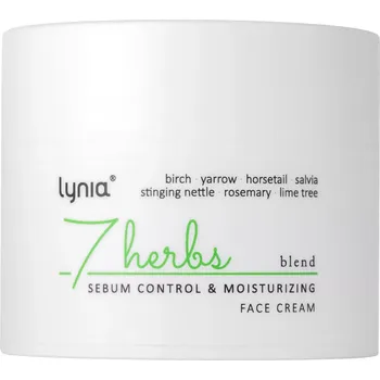 Pleťový krém Lynia - 7 Herbs - Sebum Control, Moisturizing - Hydratační krém regulující kožní maz - 50 ml