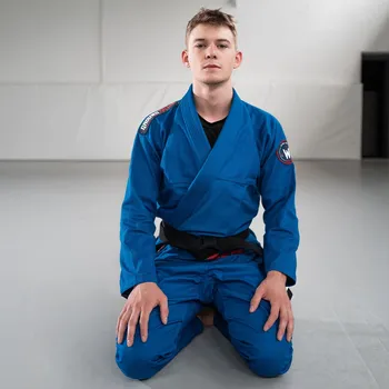 Kimono BJJ kimono GI Ground Game WIZARD - modré Velikost: A1L
