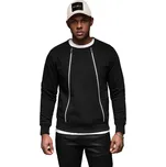 Pánská mikina OMBRE-Sweatshirt OM-SSNZ-0187 V-1 black Černá L