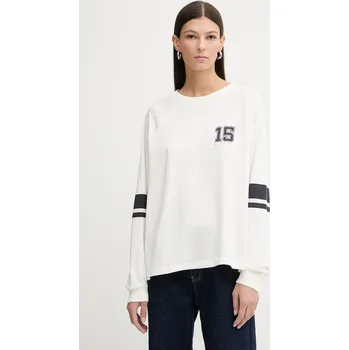 Pánské tričko Bavlněné tričko s dlouhým rukávem Marc O'Polo 5000007518 bílá 00B, vel. S