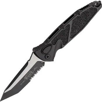 kapesní nůž Microtech SOCOM ELITE T/E-AUTO BLACK TACTICAL PARTIAL SERRATED 161A-2T