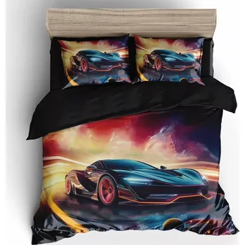 Povlečení NOVINKA 2025! Sada oboustranného povlečení s 3D efektem – MAGIC CARS + prostěradlo ZDARMA! Rozměry: 70×90 / 140×200 cm Pro všechny fanoušky rychlých aut! Realistický 3D fototisk s motivem sportovních aut dodá vaší ložnici dynamiku a energii. Efekt hloubky
