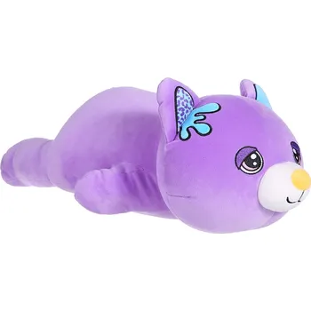 plyšák Plyšový kamarád - Kočka Fialinka 50 cm ležící