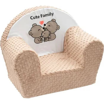 Hračka pro nejmenší NEW BABY Dětské křeslo z Minky New Baby Cute family cappuccino