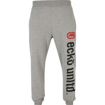 Pánské tepláky Ecko 2Face s červeným logem - šedé 4XL