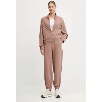 Tepláková souprava EA7 Emporio Armani dámská, hnědá barva, AF13135.7W000118 82X, vel. M