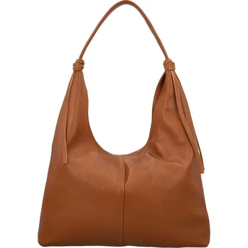 Kabelka Trendy dámská kožená kabelka na rameno Anestis, koňaková