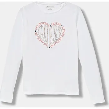 Pánské tričko Tričko s dlouhým rukávem Guess J5YI38.K6YW4.9BYA bílá 00X, vel. 136-146