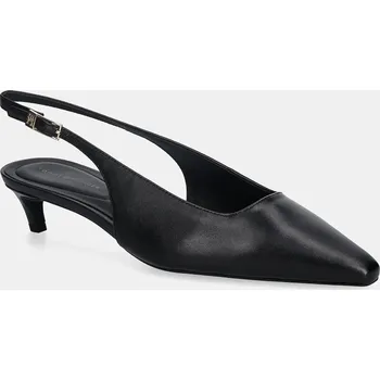 Dámské lodičky Kožené lodičky Tommy Hilfiger TH BUCKLE SLINGBACK LOW PUMP FW0FW09009 černá 99X, EUR 37