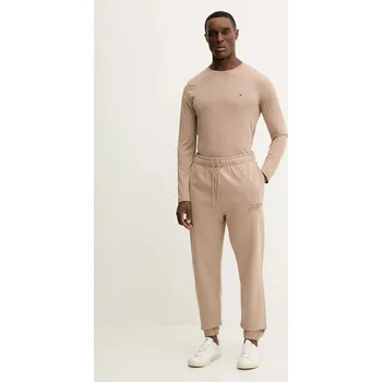 Bavlněné tepláky Tommy Hilfiger pánské, MW0MW42537 béžová 01A, vel. M