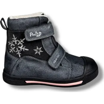 Chlapecká zimní obuv Dětská kožená zimní obuv s membránou, Ponte 20 - Černé - 30