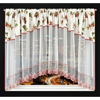 Záclona My Best Home Vánoční dekorační záclona s krajkou VALERIE bílá 400x160 cm