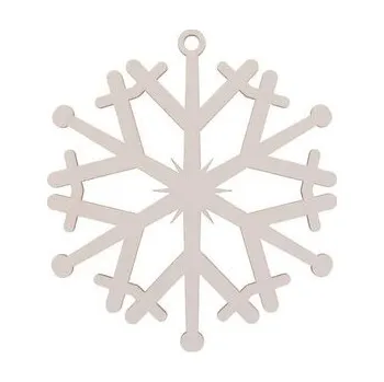 Set školních potřeb Bombka drewniana Śnieżynka 3szt biała