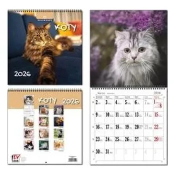 Kalendář Kalendarz 2026 30x60 13 planszowy Koty