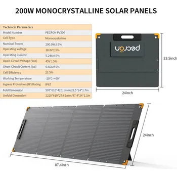 Přenosný solární panel Pecron 200Wp