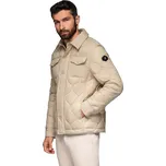 Pánská bunda s kapucí OMBRE-Jacket OM-JALP-0215 V-1 beige Béžová L