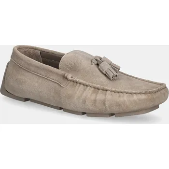 Dámská obuv Semišové mokasíny Calvin Klein DRIVER TASSELS SU HM0HM02028 béžová 01X, EUR 43