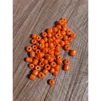 Korálek Rokajl 6/0 - 4 mm 20 g neprůhledný barva oranžová tmavá