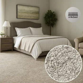 Koberec Metrážový koberec PONZA 89083 béžová Označení šíře role: 4 m